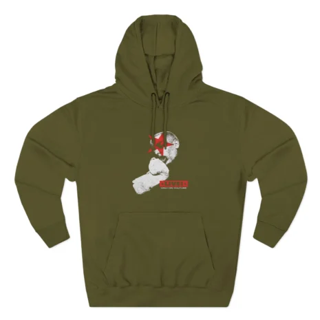 Army Green Slushy Noobz Hamzah Ai emad Three Panel Fleece Hoodie Army Green Slushy Noobz Hamzah Ai emad Three Panel Fleece Hoodie