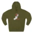 Army Green Slushy Noobz Hamzah Ai emad Three Panel Fleece Hoodie