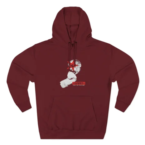 Burgundy Slushy Noobz Hamzah Ai emad Three Panel Fleece Hoodie Burgundy Slushy Noobz Hamzah Ai emad Three Panel Fleece Hoodie