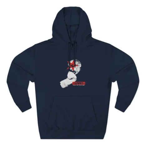 Navy Slushy Noobz Hamzah Ai emad Three Panel Fleece Hoodie Navy Slushy Noobz Hamzah Ai emad Three Panel Fleece Hoodie