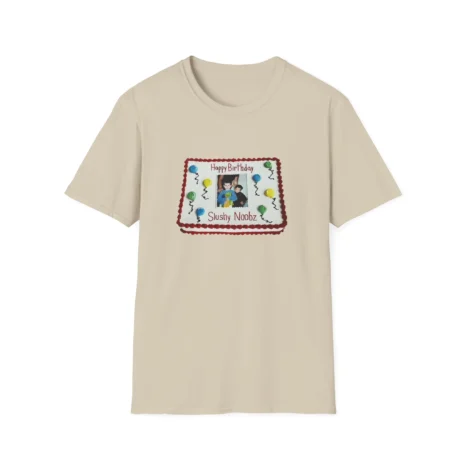 Slushy Noobz Birthday Cake T-Shirt Sand