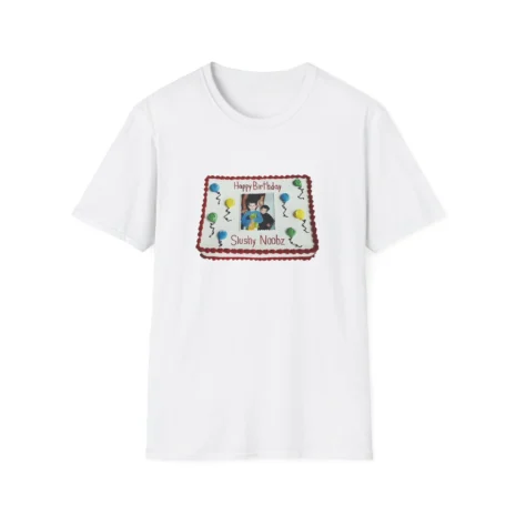 Slushy Noobz Birthday Cake T-Shirt White Slushy Noobz Birthday Cake T-Shirt White