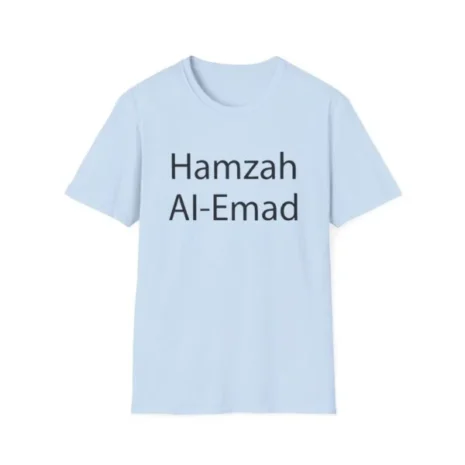 Slushy Noobz Hamzah AL-Emad Name T-Shirt Light Blue Slushy Noobz Hamzah AL-Emad Name T-Shirt Light Blue