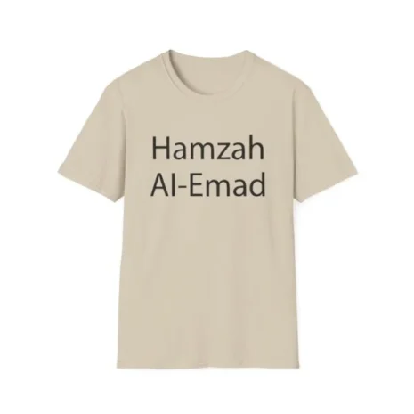 Slushy Noobz Hamzah AL-Emad Name T-Shirt Sand Slushy Noobz Hamzah AL-Emad Name T-Shirt Sand