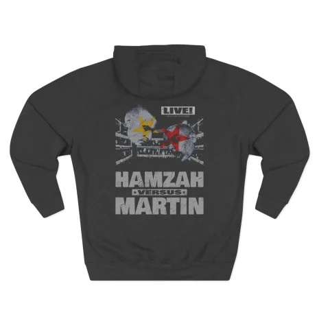 Slushy Noobz Hamzah Sucks More Three-Panel Fleece Hoodie Charcoal Heather Back Side Slushy Noobz Hamzah Sucks More Three-Panel Fleece Hoodie Charcoal Heather Back Side