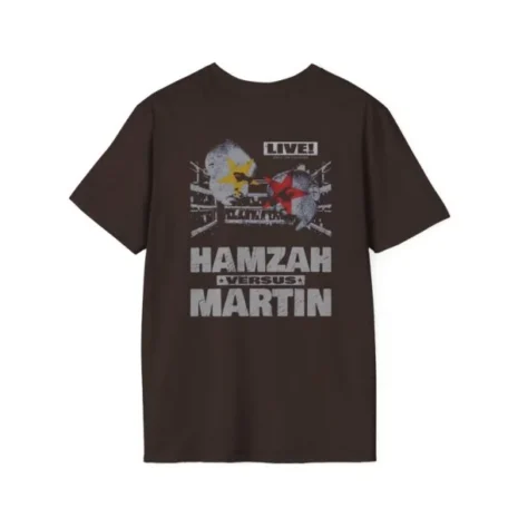 Slushy Noobz Hamzah Versus Martin T-Shirt Dark Chocolate Back Side Slushy Noobz Hamzah Versus Martin T-Shirt Dark Chocolate Back Side