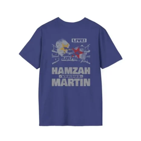 Slushy Noobz Hamzah Versus Martin T-Shirt Metro Blue Back Side Slushy Noobz Hamzah Versus Martin T-Shirt Metro Blue Back Side