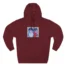 Slushy Noobz Hugging Three-Panel Fleece Hoodie Burgundy