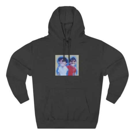Slushy Noobz Hugging Three-Panel Fleece Hoodie Charcoal Heather