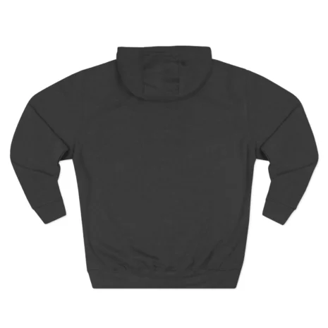 Slushy Noobz Hugging Three-Panel Fleece Hoodie Charcoal Heather Back side Slushy Noobz Hugging Three-Panel Fleece Hoodie Charcoal Heather Back side