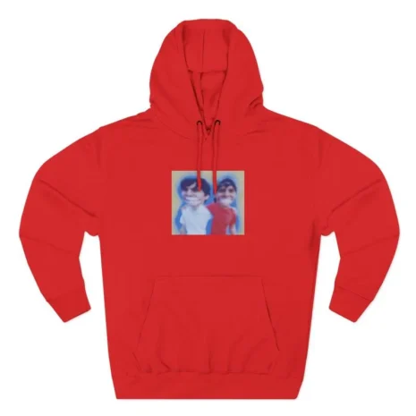 Slushy Noobz Hugging Three-Panel Fleece Hoodie Red Slushy Noobz Hugging Three-Panel Fleece Hoodie Red