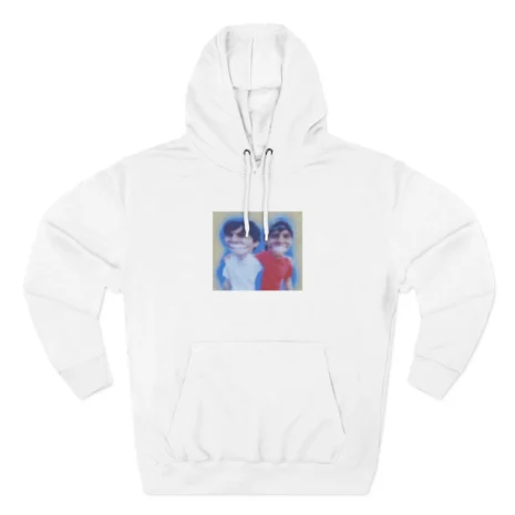 Slushy Noobz Hugging Three-Panel Fleece Hoodie White Slushy Noobz Hugging Three-Panel Fleece Hoodie White