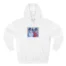 Slushy Noobz Hugging Three-Panel Fleece Hoodie White
