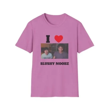Slushy Noobz I Heart T-Shirt Heather Radiant Orchid Slushy Noobz I Heart T-Shirt Heather Radiant Orchid