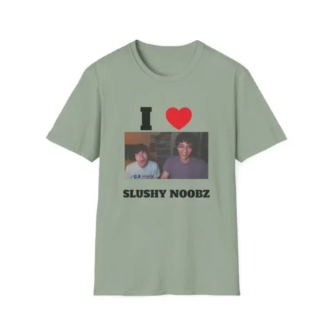 Slushy Noobz I Heart T-Shirt Sage Slushy Noobz I Heart T-Shirt Sage
