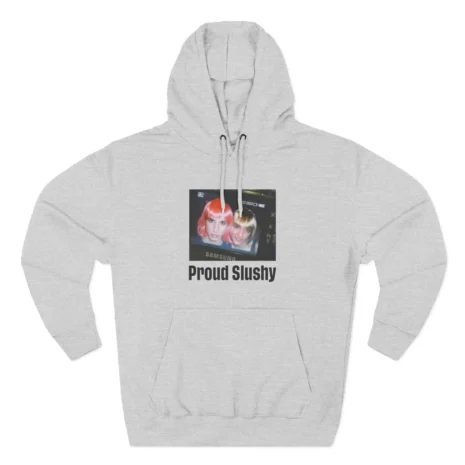 Slushy Noobz Martin Sucks Three-Panel Fleece Hoodie Heather Grey