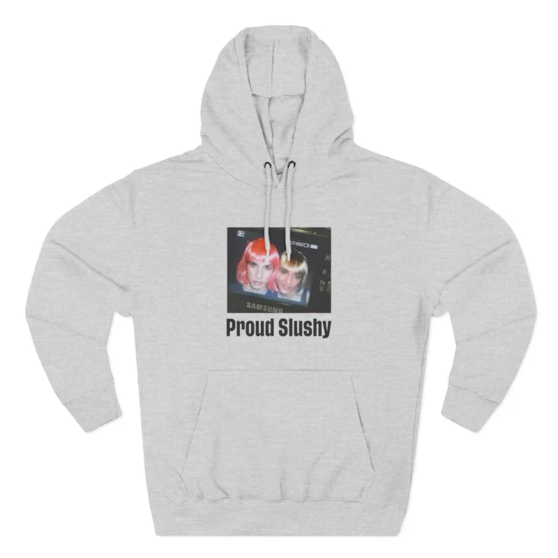 Slushy Noobz Martin Sucks Three-Panel Fleece Hoodie Heather Grey