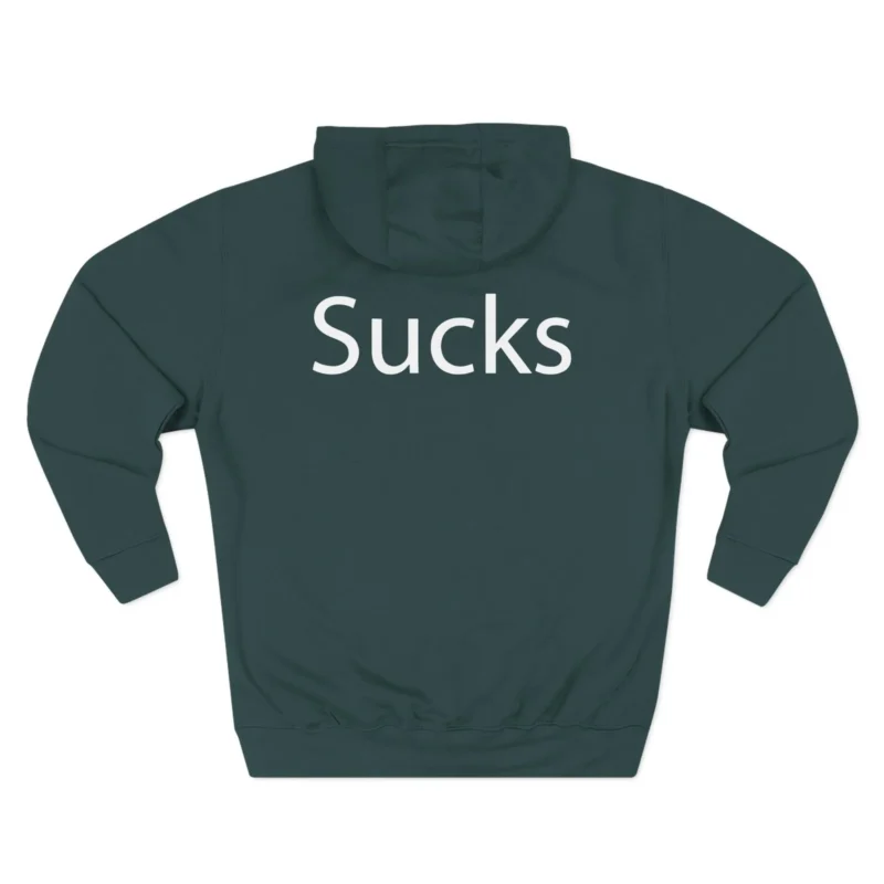 Slushy Noobz Martin Sucks Three-Panel Fleece Hoodie Sports GreenBack Side
