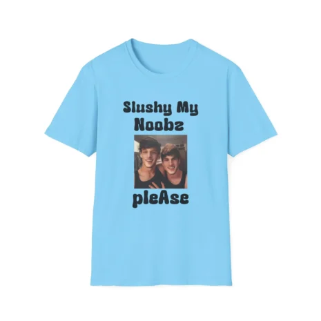 Slushy Noobz Martin and Hamzah Comedy T-Shirt Sky Slushy Noobz Martin and Hamzah Comedy T-Shirt Sky