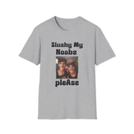 Slushy Noobz Martin and Hamzah Comedy T-Shirt Sport Grey Slushy Noobz Martin and Hamzah Comedy T-Shirt Sport Grey