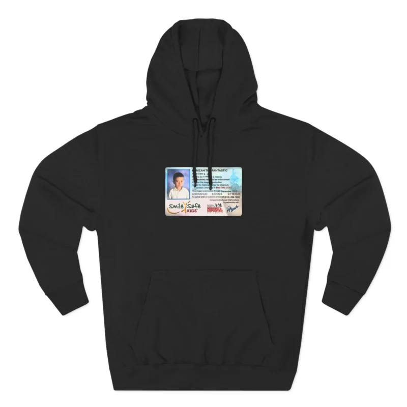 Slushy Noobz Smile Safe Kids Three-Panel Fleece Hoodie Black