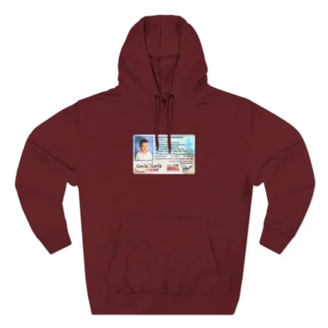 Slushy Noobz Smile Safe Kids Three-Panel Fleece Hoodie burgundy Slushy Noobz Smile Safe Kids Three-Panel Fleece Hoodie burgundy