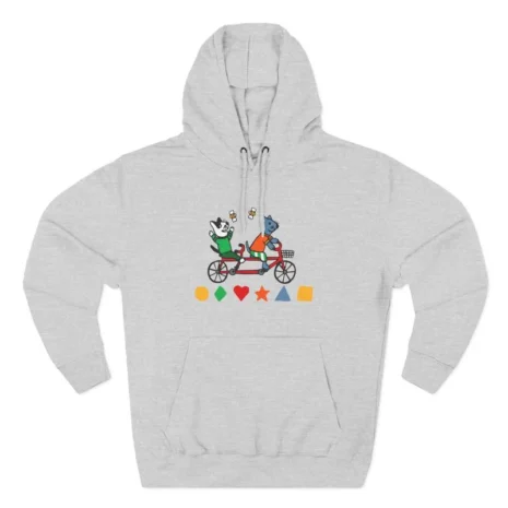 Slushy Noobz Tandem Cats Hoodie Heather Grey Slushy Noobz Tandem Cats Hoodie Heather Grey