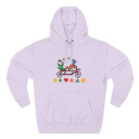 Slushy Noobz Tandem Cats Hoodie Lilac Slushy Noobz Tandem Cats Hoodie Lilac