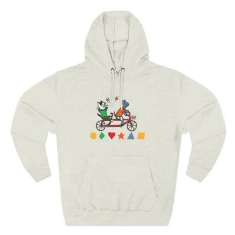 Slushy Noobz Tandem Cats Hoodie Oatmeal Heather Slushy Noobz Tandem Cats Hoodie Oatmeal Heather