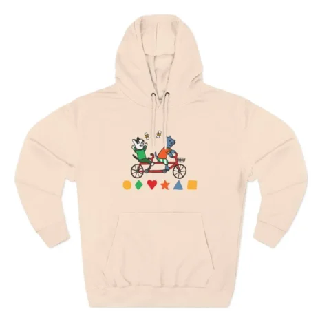 Slushy Noobz Tandem Cats Hoodie Pale Pink