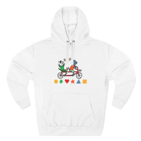 Slushy Noobz Tandem Cats Hoodie White Slushy Noobz Tandem Cats Hoodie White