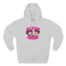 Slushy Noobz Three-Panel Fleece Pink Logo Hoodie Heather Grey