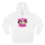Slushy Noobz Three-Panel Fleece Pink Logo Hoodie White