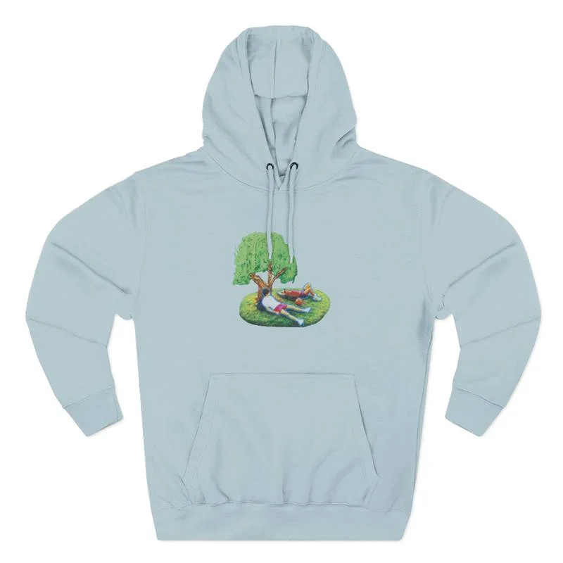 Slushy Noobz Tree Three-Panel Fleece Hoodie Blue Mist
