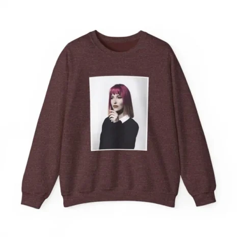 Slushy Noobz Banana Summer Crewneck Sweatshirt Heather Sport Dark Maroon