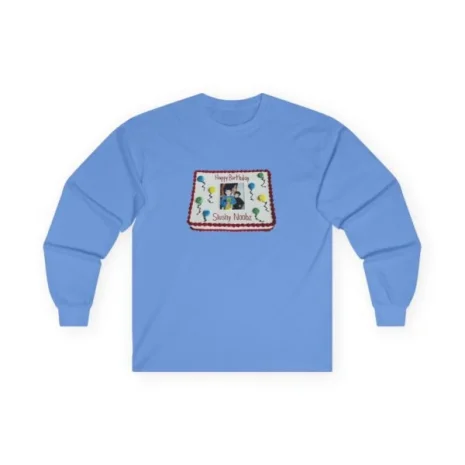 Slushy Noobz Birthday Cake Cotton Long Sleeve Tee Carolina Blue Slushy Noobz Birthday Cake Cotton Long Sleeve Tee Carolina Blue