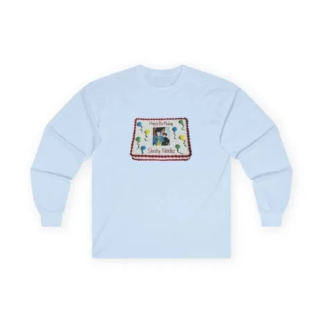 Slushy Noobz Birthday Cake Cotton Long Sleeve Tee Light Blue Slushy Noobz Birthday Cake Cotton Long Sleeve Tee Light Blue