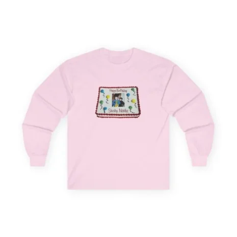 Slushy Noobz Birthday Cake Cotton Long Sleeve Tee Light Pink Slushy Noobz Birthday Cake Cotton Long Sleeve Tee Light Pink
