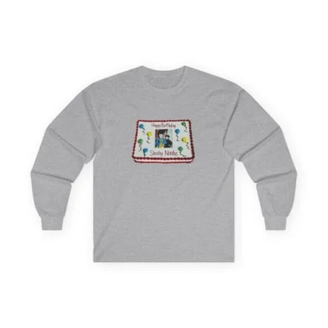 Slushy Noobz Birthday Cake Cotton Long Sleeve Tee Sport Grey Slushy Noobz Birthday Cake Cotton Long Sleeve Tee Sport Grey