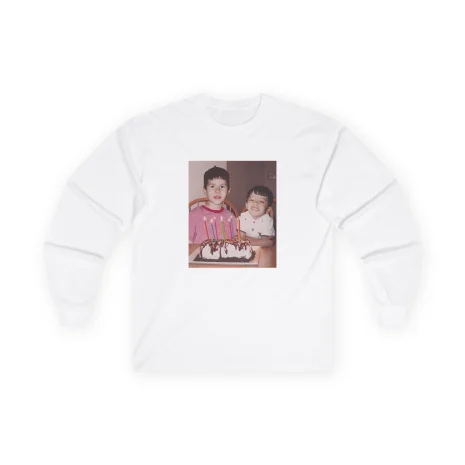 Slushy Noobz Brudders Cotton Long Sleeve Tee White Slushy Noobz Brudders Cotton Long Sleeve Tee White
