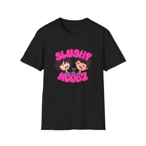 Slushy Noobz Cute Cartoon T-Shirt Black Slushy Noobz Cute Cartoon T-Shirt Black