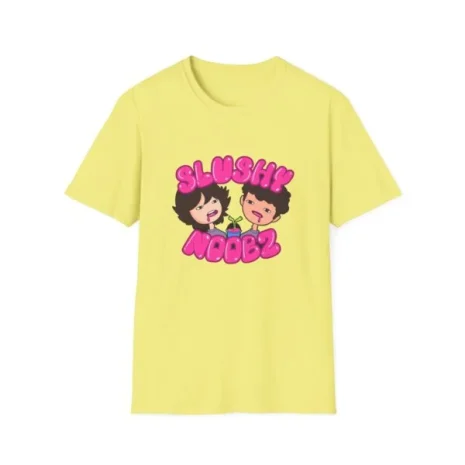 Slushy Noobz Cute Cartoon T-Shirt Cornsilk Slushy Noobz Cute Cartoon T-Shirt Cornsilk