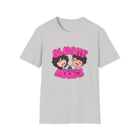 Slushy Noobz Cute Cartoon T-Shirt Ice Grey Slushy Noobz Cute Cartoon T-Shirt Ice Grey