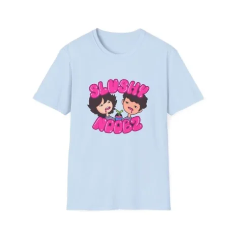 Slushy Noobz Cute Cartoon T-Shirt Light Blue Slushy Noobz Cute Cartoon T-Shirt Light Blue