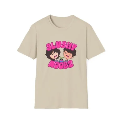 Slushy Noobz Cute Cartoon T-Shirt Sand Slushy Noobz Cute Cartoon T-Shirt Sand