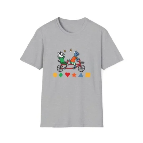 Slushy Noobz Cycling Animal T-Shirt Sport Grey Slushy Noobz Cycling Animal T-Shirt Sport Grey