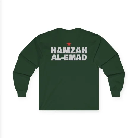 Slushy Noobz Hamzah AL-Emad Cotton Long Sleeve Tee Forest Green Back Side Slushy Noobz Hamzah AL-Emad Cotton Long Sleeve Tee Forest Green Back Side