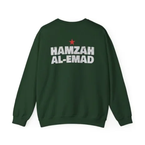 Slushy Noobz Hamzah AL-Emad Crewneck Sweatshirt Forest Green Back Side Slushy Noobz Hamzah AL-Emad Crewneck Sweatshirt Forest Green Back Side