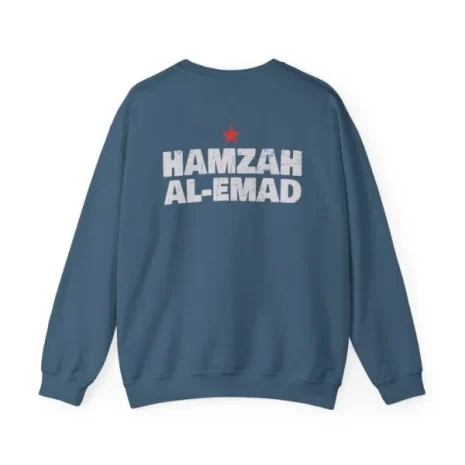 Slushy Noobz Hamzah AL-Emad Crewneck Sweatshirt Indigo Blue Back Side Slushy Noobz Hamzah AL-Emad Crewneck Sweatshirt Indigo Blue Back Side