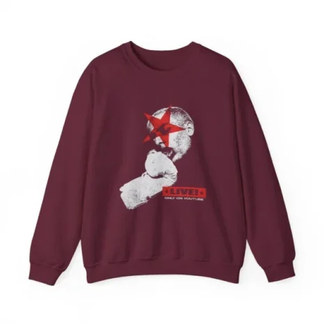 Slushy Noobz Hamzah AL-Emad Crewneck Sweatshirt Maroon Slushy Noobz Hamzah AL-Emad Crewneck Sweatshirt Maroon